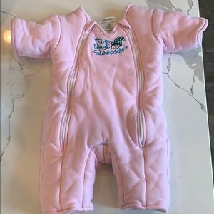 Baby Merlin’s Magic Sleepsuit - Pink Cotton
